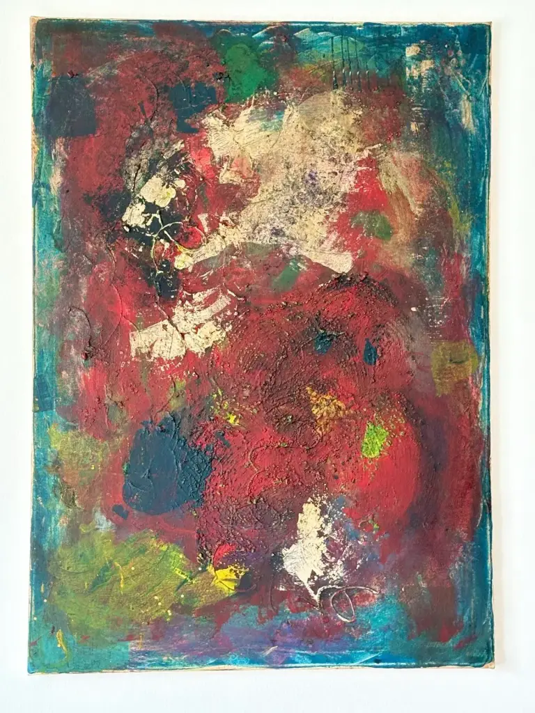 Healing of the Soul — acrylique et pastels sur toile 50 × 70 cm, MORIS · Unfocus Art (2023)
