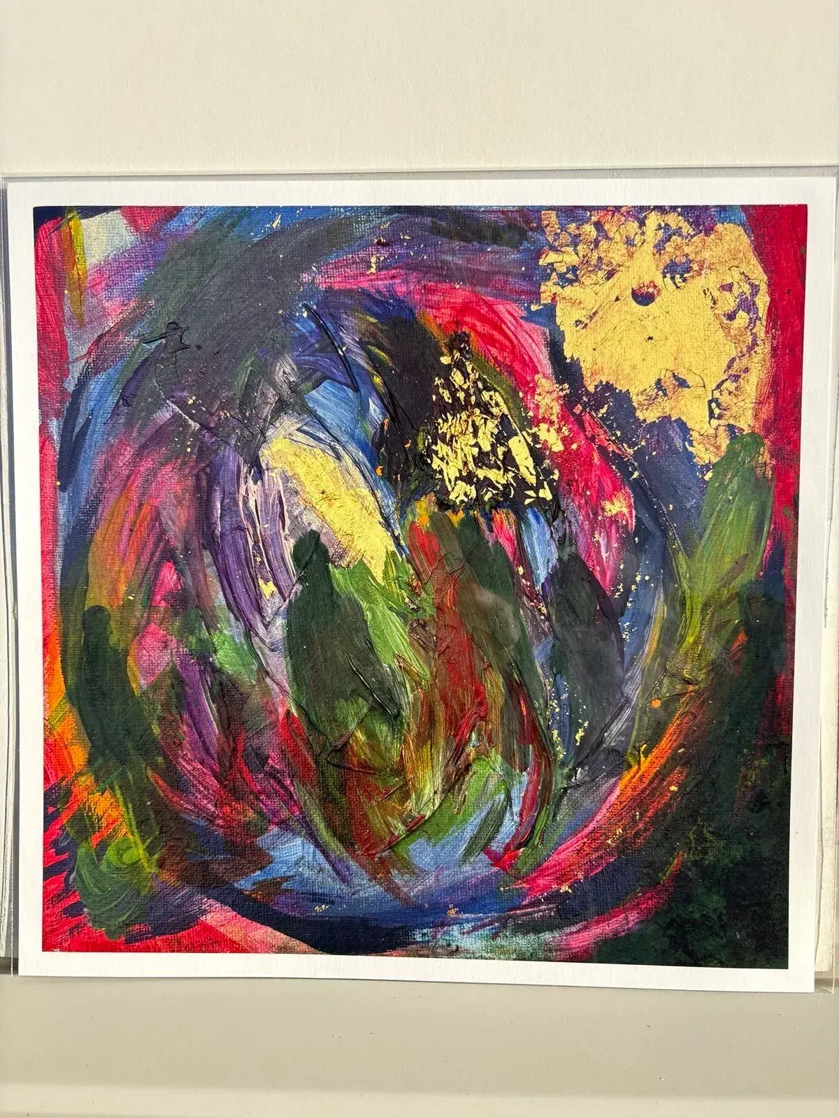 NDE — acrylique et pastels sur toile 25 × 25 cm, MORIS · Unfocus Art (2024)