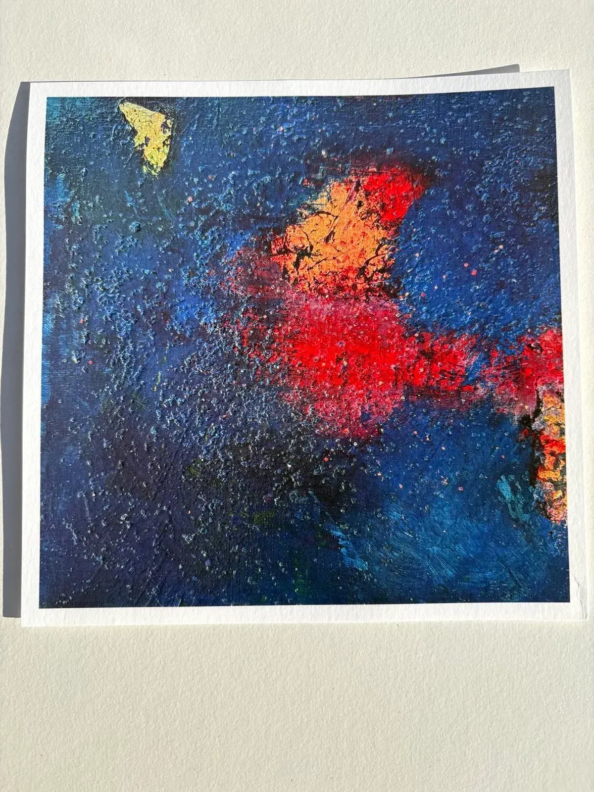 The Awakening — acrylique et pastels sur toile 25 × 25 cm (3 panneaux), MORIS · Unfocus Art (2025) — Panneau gauche