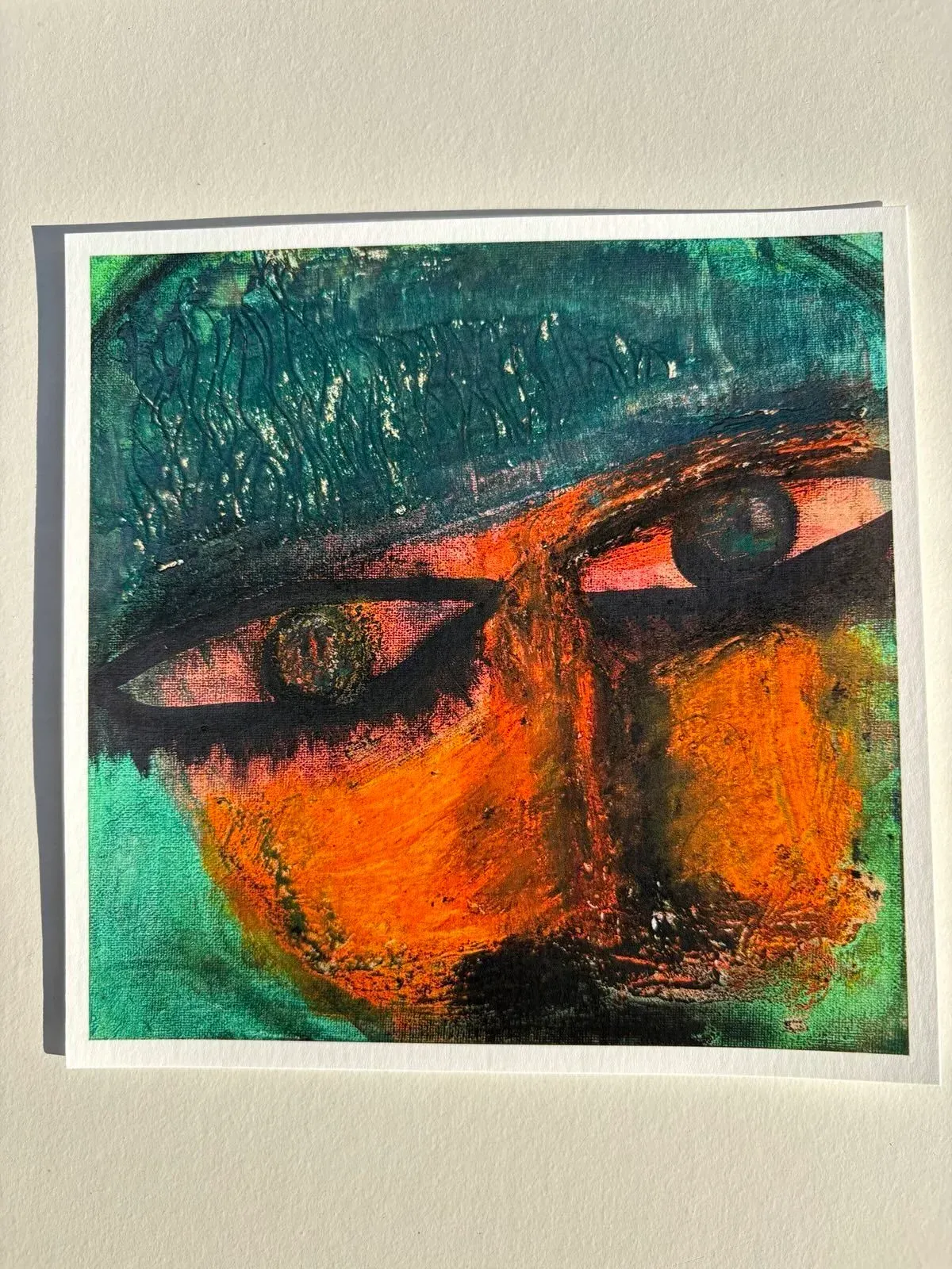 Le Poilu — acrylique et pastels sur toile 25 × 25 cm, MORIS · Unfocus Art (2025)